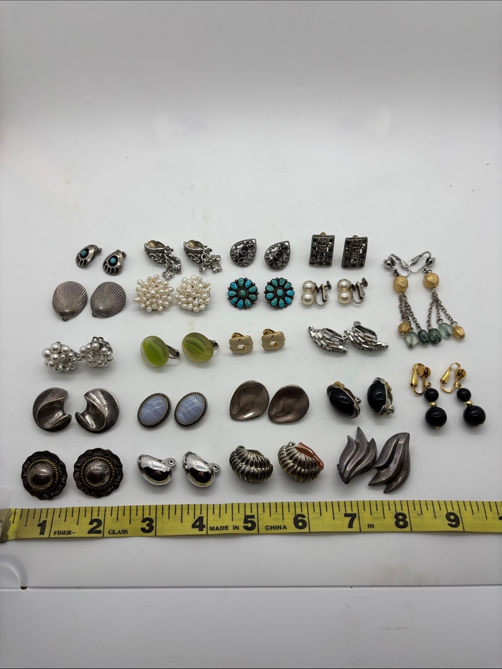 Vintage Clip On Earrings Lot 22 Pairs of Earrings
